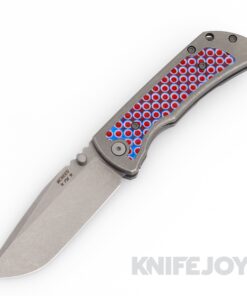 McNees Knives PM Mac2 3.5"- Gen2 Magnacut Blade and Atomic Patriot Inlay Titanium Handles