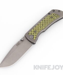 McNees Knives PM Mac2 3.5"- Gen2 Magnacut Blade and Atomic Yellow/ Black Inlay Titanium Handles