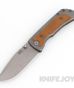 McNees Knives PM Mac2 3.5"- Gen2 Magnacut Blade and Atomic Natural Micarta Inlay Titanium Handles