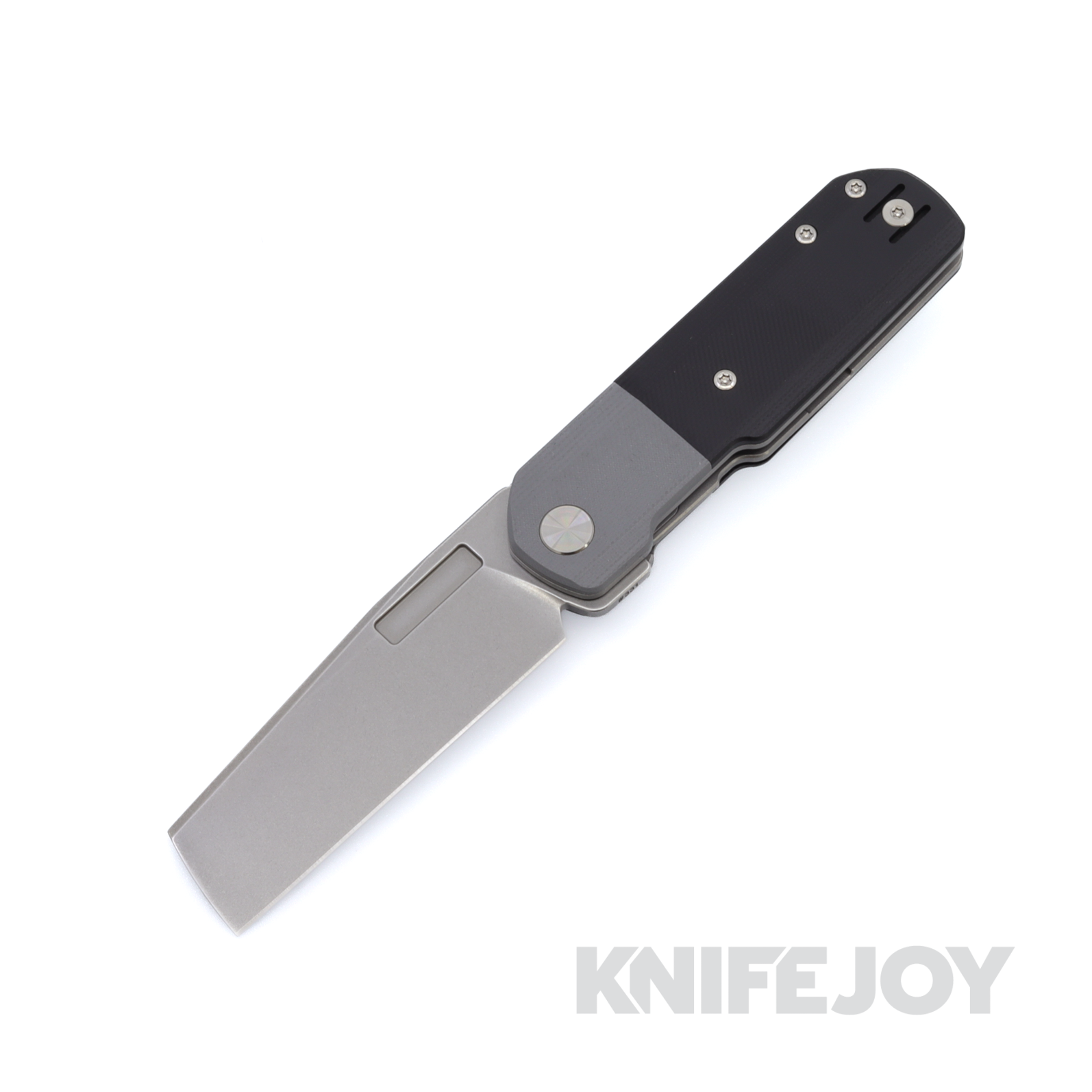 Vero Engineering Avid 2 Stonewash S45VN Cleaver Blade with Grey / Black G10 Handles
