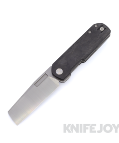 Vero Engineering Avid 2 Machine Belt Satin S45VN Cleaver Blade with Marbled Carbon Fiber Handles