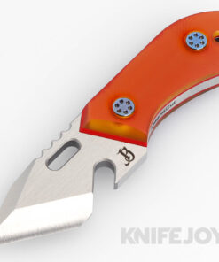Mechforce Knives Jensen Bergman Collab Brew Tool Fixed Blade Knife Satin Magnacut Tanto Blade with Ultem Handles/ Red Liners