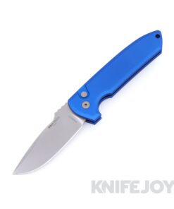 Pro-tech Knives LG3101-Blue Rockeye Auto Stonewash Blade with Solid Blue Handles / Blasted Hardware and Clip