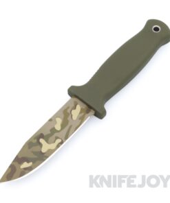 Demko Knives Armiger 4 Fixed Blade Clip Point Camo Cerakote Blade with OD Rubberized Handles / Kydex Sheath