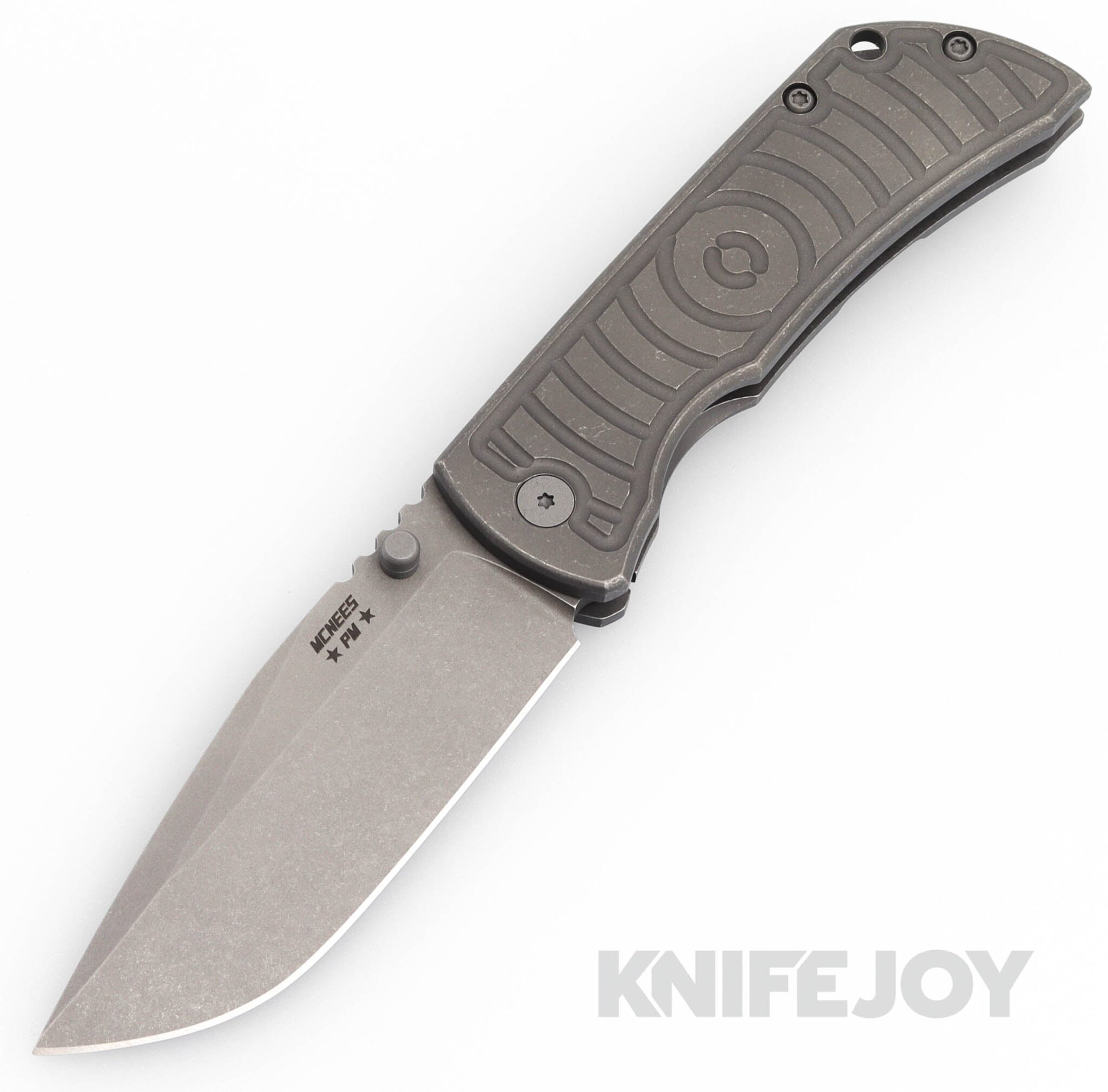 McNees Knives PM Mac2 3.5" Matte Stonewash Magnacut Shockwave Milled Handles