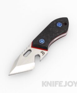 Mechforce Knives Jensen Bergman Collab Brew Tool Fixed Blade Knife Satin Magnacut Tanto Blade with Carbon Fiber Handles/ Red Liners
