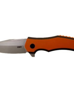 CRKT 2372 Fawkes Plain Bead Blast Blade with Orange G10 Handles
