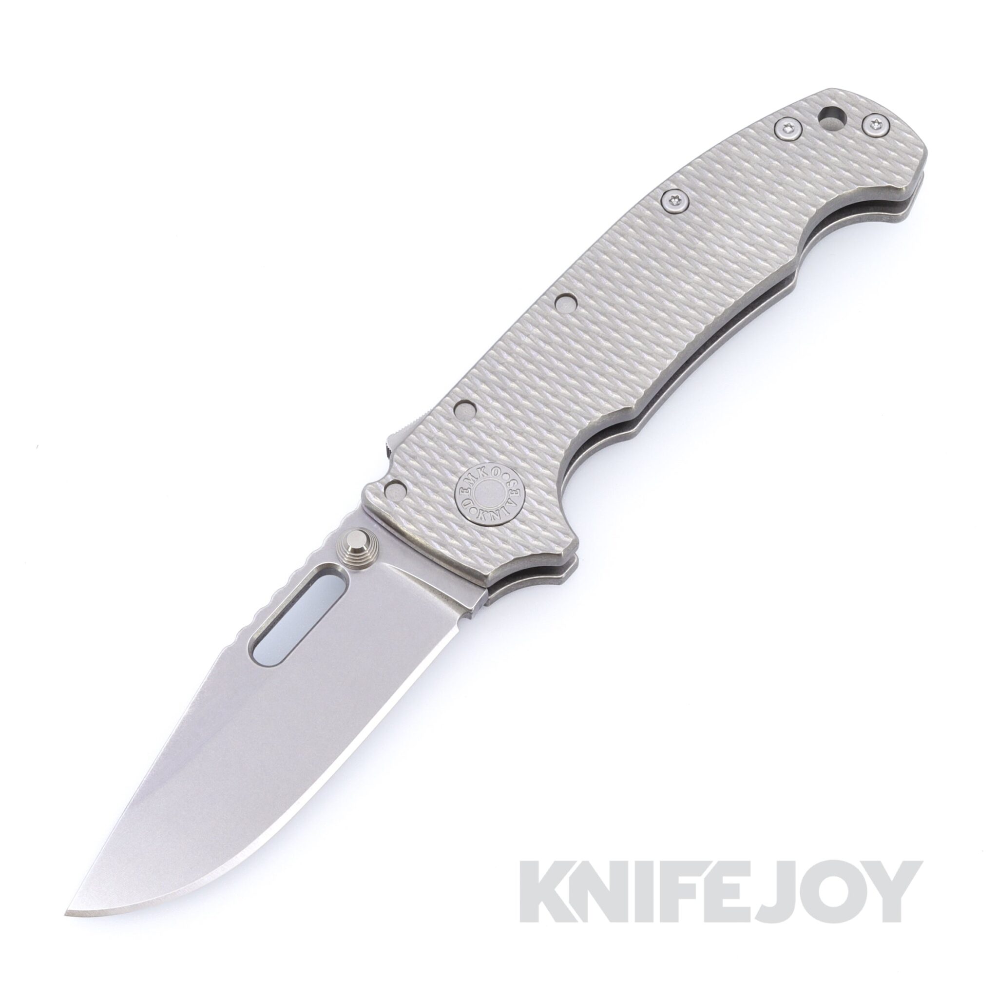Demko Knives MGAD20 V1 Clip Point 3V Blade with K1 Textured Titanium Handles