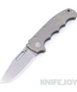 Demko Knives MGAD20 V1 Clip Point 3V Blade with Smooth Finger Grip Titanium Handles