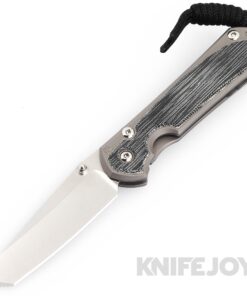 Chris Reeve Knives Small Sebenza 31 Tanto Magnacut Blade with Glass Blasted Black Canvas Micarta Inlay Titanium Handles