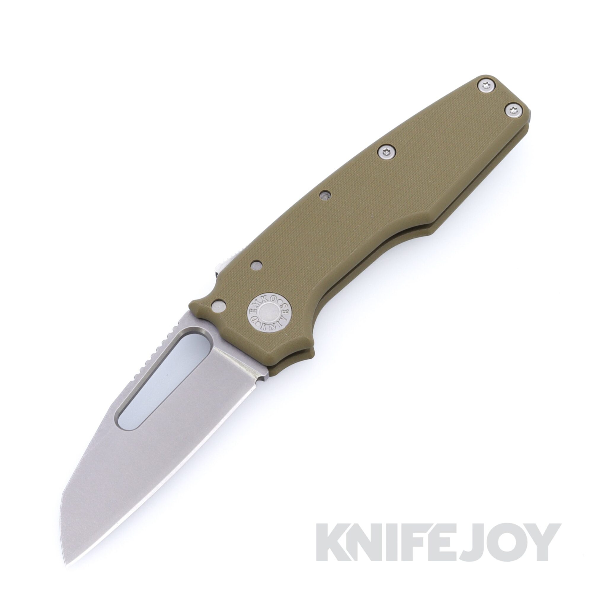 Demko Knives MGAD22 Sharks Foot MagnaCut Blade with OD Green G10 Handles