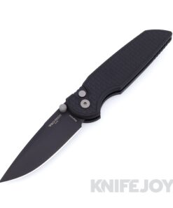 Pro-tech Knives INT1106 Tactical Response 3 Integrity Double Thumbstud Manual DLC Magnacut Blade with Relic Textured Black Aluminum Handles / Blasted Hardware / Wide Deep Carry Clip