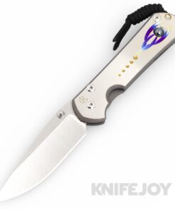 Chris Reeve Knives Large Sebenza 31 Drop Point Magnacut Blade with Unique Graphic Cabochon Handles/ Hematite