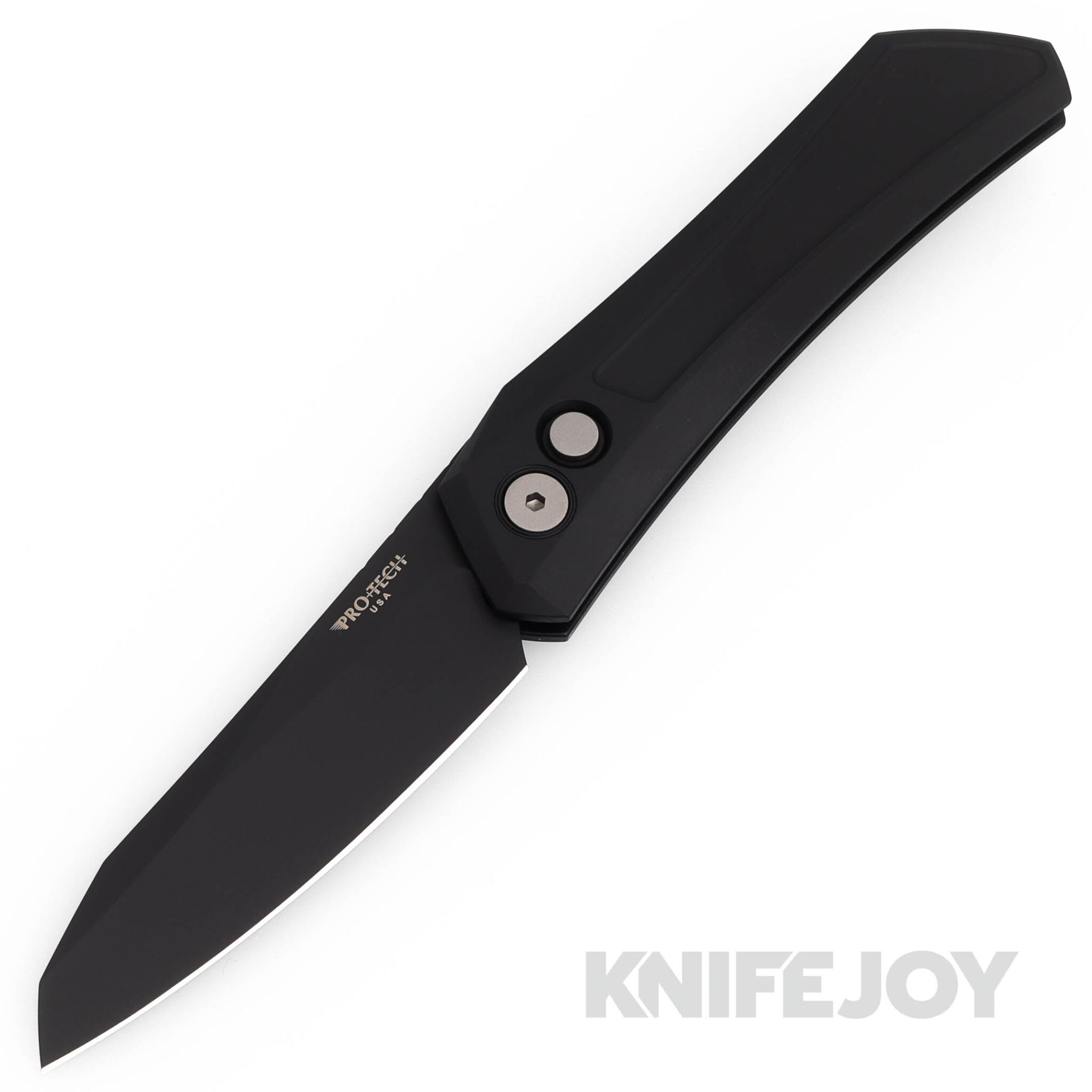 Pro-tech Knives PT-DS103 Auto Sinkevich Design Oligarch Auto DLC Black Magnacut Blade with Solid Black Aluminum Handles