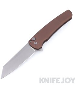 Pro-tech Knives 5401-FDE Malibu Reverse Tanto Button Lock Flipper Stonewash Magnacut Blade with FDE Handle