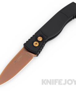 Pro-tech Knives PTT203-RG Tactical Response 2 Auto Folder Plain Edge Rose Gold Magnacut Blade with Black Textured Corners Aluminum Handles/ Rose Gold Hardware