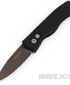 Pro-tech Knives PTT-221 Tactical Response 2 Auto Folder Plain Edge DLC Black Magnacut Blade with Black Aluminum Handles/ Textured Corners