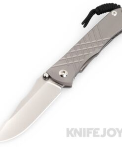 Chris Reeve Knives Umnumzaan Drop Point Magnacut Blade with Glass Blasted Plain Titanium Handles