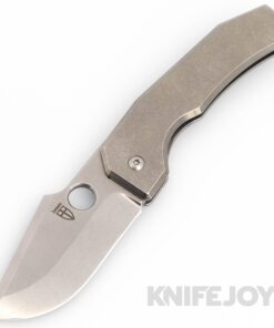 Zermeno Knives Tyr Model M.A.C.K. Stonewash Magnacut Blade with Stonewash Titanium Handles