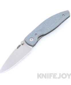 Three Rivers Mfg Atom MagnaCut Blade Blue Denim Lizard Skin 3D Contoured Micarta Scales