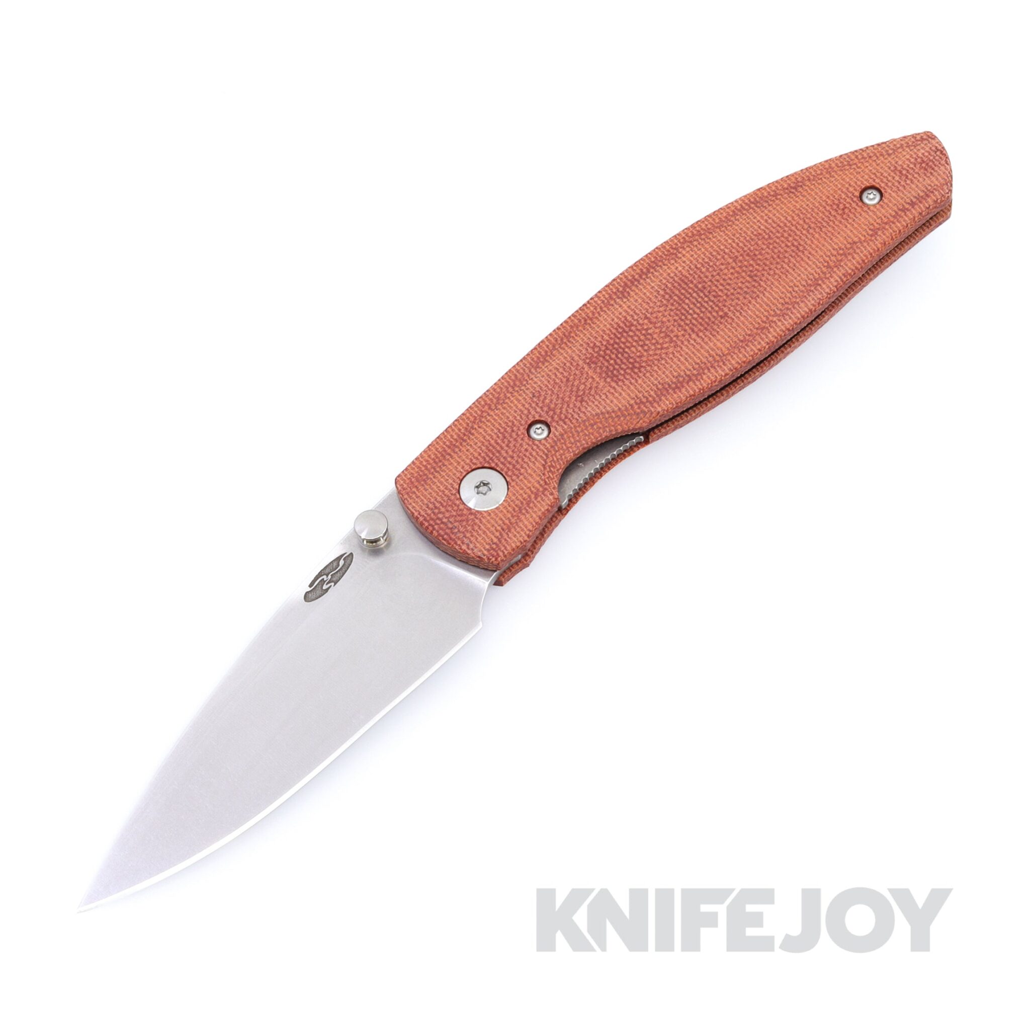Three Rivers Mfg Atom 20CV Blade Orange Micarta 3D Contoured Scales