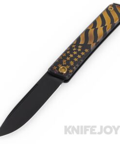 Medford Knives Gentleman Jack-2 S45VN DLC Drop Point Blade with DLC "Bronze Flag" Handles/ Bronze Hardware/ DLC Clip