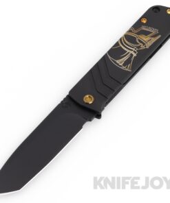 Medford Knives The Antik S45VN DLC Tanto Blade with DLC "Ghosted Molon Labe" Handles/ Bronze Hardware and Clip