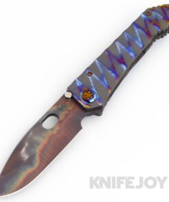 Medford Knives 187 DP D2 Vulcan Drop Point Blade with BB/ Cement PenFlm Lightning Handles/ Flamed Hardware and Clip