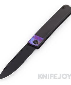 Medford Knives Gentleman Jack-2 S45VN PVD Drop Point Blade with Black w/ Pen Ano Bolsters Handles/ Black Hardware/ Flamed Clip