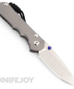 Chris Reeve Knives Large Inkosi Plain Drop Point Magnacut Blade with Glass Blasted Titanium Handles