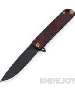 Medford Knives M-48 S45VN DLC Blade with Red Handle/ Bronze Hardware and Clip
