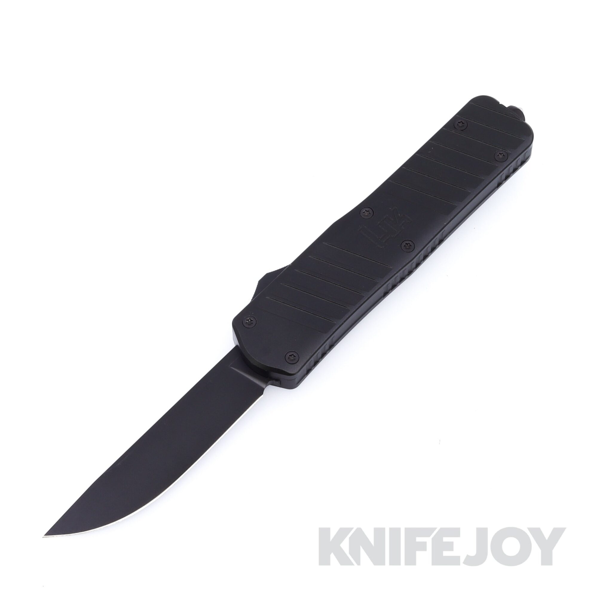 Boker Knives 06HK002 HK SP01 Auto Black D2 Drop Point Blade with Black Aluminum Handles