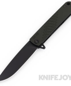 Medford Knives M-48 S45VN DLC Blade with Green Handles/ Black Hardware and DLC Clip