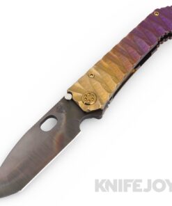 Medford Knives 187 DPT D2 Vulcan Tanto Blade with Brz-Vio Predator Handles/ Bronze Hardware/ Brz-Vio Clip