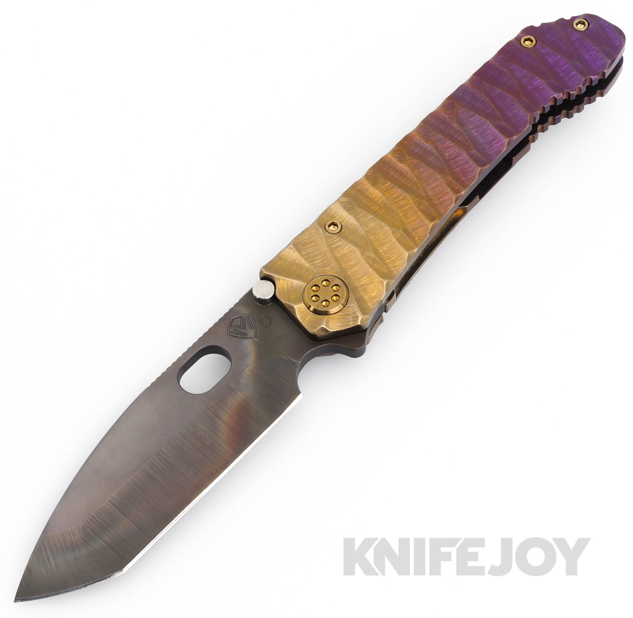 Medford Knives 187 DPT D2 Vulcan Tanto Blade with Brz-Vio Predator Handles/ Bronze Hardware/ Brz-Vio Clip
