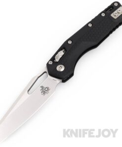 MICROTECH Standard Issue 210T-10PMBK30 MSI 30th Anniversary Ram Lock Folder Single Edge Stonewash Standard Blade with Black Polymer Tri-Grip Handles
