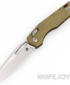 MICROTECH Standard Issue 210-10FRGTODLM MSI Ram Lock Folder "Lawnman" Single Edge Stonewash Standard Blade with Frag OD Green G10 Handles
