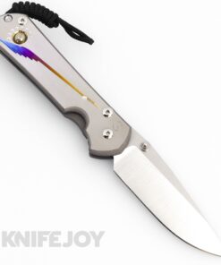 Chris Reeve Knives Large Sebenza 31 Left Handed Drop Point Magnacut Blade with Sandblasted Unique Graphic Cabochon Handles/ Pyrite