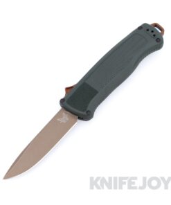 Benchmade Shootout 5371FE-2601 OTF Automatic Knife  FDE PVD Battlewash Z-Wear Blade Taiga Green Grivory