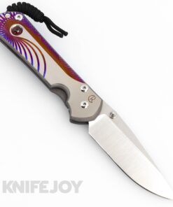 Chris Reeve Knives Large Sebenza 31 Left Handed Drop Point Magnacut Blade with Sandblasted Unique Graphic Cabochon Handles/ Almandine Garnet