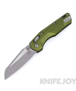MICROTECH Standard Issue 210M-10APFROD MSI Mini RAM-LOK Folder Single Edge Apocalyptic Blade with OD Green Frag Aluminum Handles