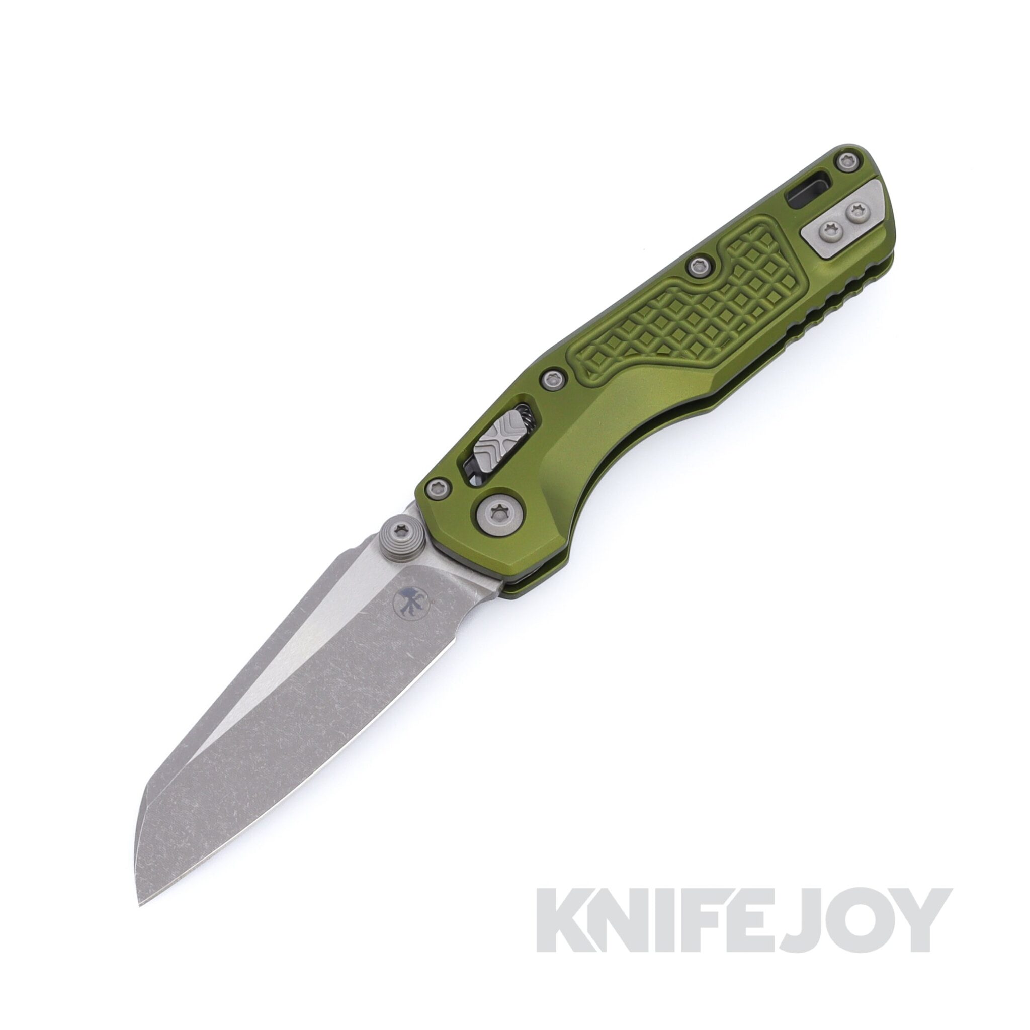 MICROTECH Standard Issue 210M-10APFROD MSI Mini RAM-LOK Folder Single Edge Apocalyptic Blade with OD Green Frag Aluminum Handles