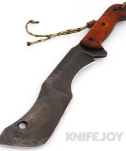 T.M. Hunt Custom Knives M18 Fixed Blade with Red Stained Curly Maple Handles