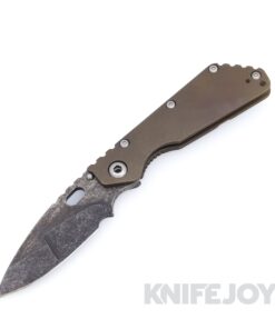 Mick Strider Custom Knives SMF Nightmare Grind with Top Trisula Swedge Dark Acid Wash Magnacut Blade with Double CC Bronze Anodized Titanium Handles