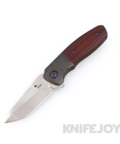 Kirby Lambert Custom Knives Phoenix Folder Nitro-V Blade with Camo Quartz Handles/ Zirconium Bolster and Clip