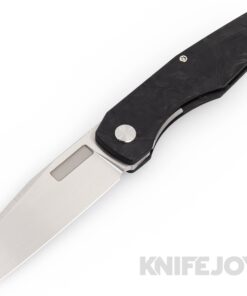 Vero Engineering Axon Liner Lock Gen4 Hand Polished Satin Blade with Marbled Carbon Fiber Handles