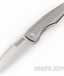 Vero Engineering Axon Liner Lock Gen4 Belt Satin Blade with Stonewash Titanium Handles