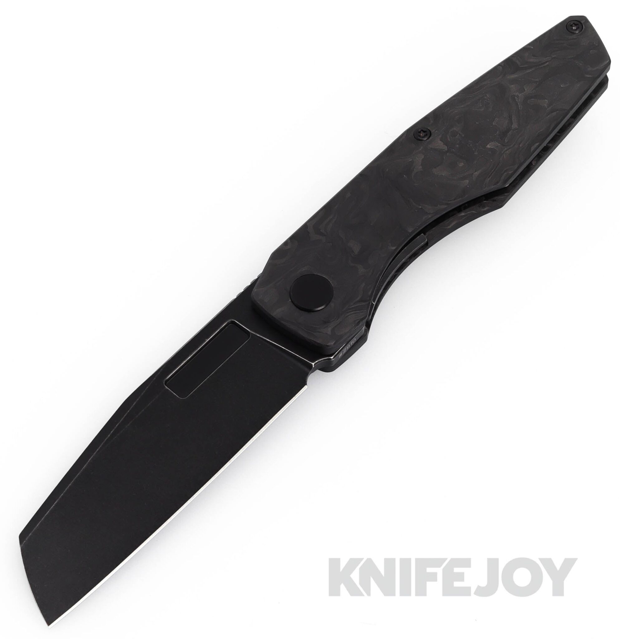 Vero Engineering Axon Liner Lock Gen4 Blackwash Blade with Marbled Carbon Fiber Handles