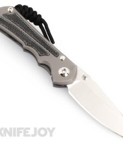Chris Reeve Knives Small Inkosi Left Handed Plain Insingo Magnacut Blade with Black Canvas Micarta Inlay Glass Blasted Titanium Handles