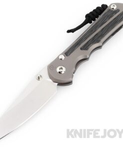 Chris Reeve Knives Large Inkosi Plain Insingo Magnacut Blade with Black Canvas Micarta Inlay Glass Blasted Titanium Handles